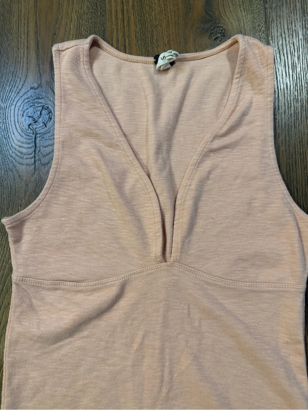 Free People Dusty Rose Deep V Tank- girlhood core y2k style